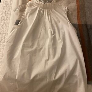 All cotton white sleeveless